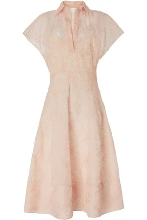 GENNY Femme, Robes, , Taille: 38 FR Robe Rose Broderie Florale