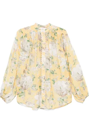 ZIMMERMANN Femme, Blouses et Chemises, Jaune, Taille: 38 FR Chemisier Festonné Acacia