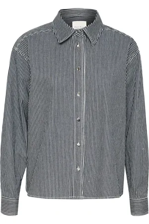 Part Two Femme, Blouses et Chemises, Noir, Taille: 48 FR Blouse Chemise Rayée After Midnight