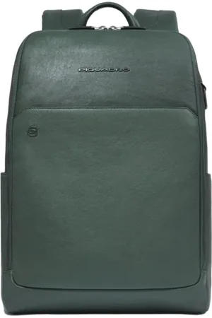 Piquadro Unisex, Sacs, Vert, Taille: ONE Size Sac à dos vert avec protection pour ordinateur portable et iPad