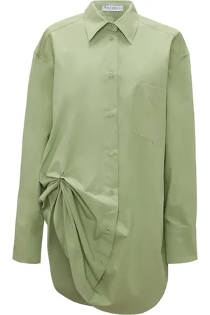 J.W.Anderson Femme, Blouses et Chemises, Vert, Taille: 36 FR Chemise Longue avec Latéral
