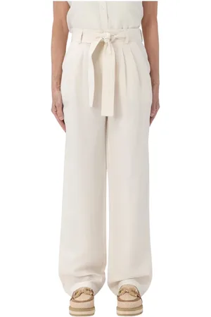 Woolrich Femme, Pantalons, Blanc, Taille: 42 FR Pantalon Large