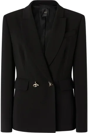 Pinko Femme, Vestes, Noir, Taille: 38 FR Élégante Veste en Viscose et Élasthanne