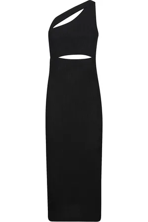 IRO Femme, Robes, Noir, Taille: 42 FR Kirra Robe Midi Asymétrique