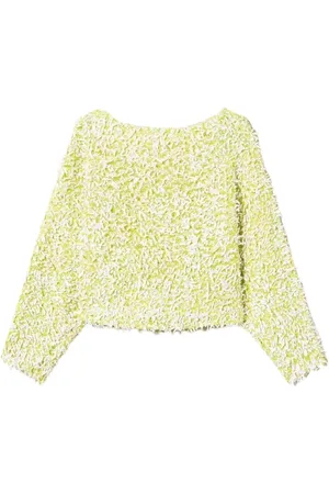 Twin-Set Femme, Tops, Vert, Taille: 38 FR Kimono Bouclé T-shirts et Polos