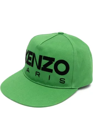 Kenzo Homme, Accessoires, Vert, Taille: ONE Size Casquette de baseball carrée oversize à logo