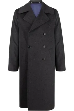 Paul Smith Homme, Manteaux, Gris, Taille: M Manteau croisé gris en mélange de laine