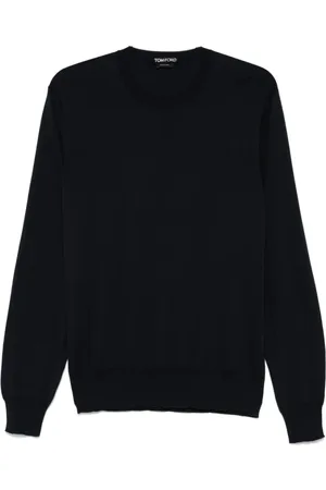 Tom Ford Homme, Pulls, Bleu, Taille: 3XL Pull ras du cou bleu marine