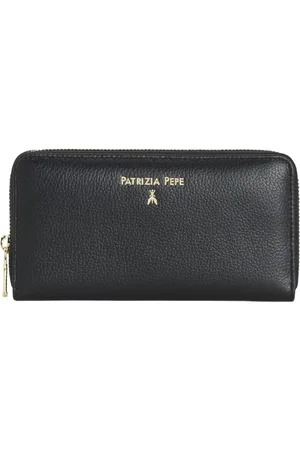 Patrizia Pepe Femme, Accessoires, Noir, Taille: ONE Size Portefeuille zippé classique noir