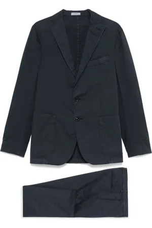 Boglioli Homme, Costumes, Bleu, Taille: L Costume bleu avec fermeture boutonnée avant
