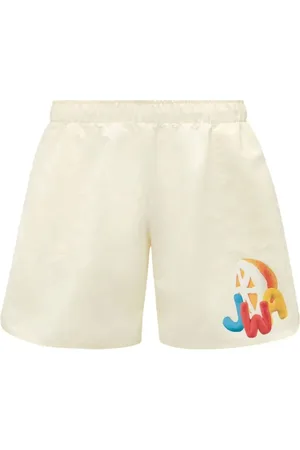 J.W.Anderson Femme, Shorts, , Taille: 42 FR Short de bain crème à logo imprimé