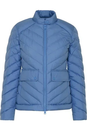 Woolrich Femme, Vestes, Bleu, Taille: 42 FR Veste Chevron en Nylon