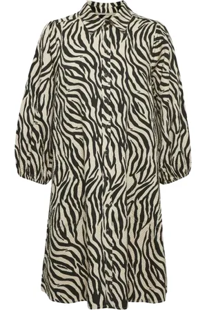 Part Two Femme, Robes, Noir, Taille: 42 FR Robe Imprimé Zèbre Eleinapw Dr