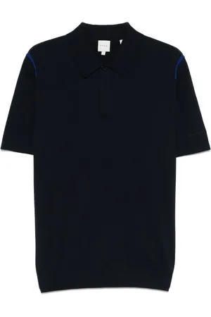 Paul Smith Homme, Tops, Bleu, Taille: S Polo Bleu avec Patte de Boutonnage