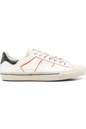 Hidnander Homme, Chaussures, Blanc, Taille: 43 EU Baskets Blancs en Cuir Semelle Plate
