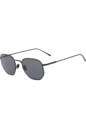 Lacoste Unisex, Accessoires, Bleu, Taille: ONE Size Lunettes de Soleil en Métal Bleu avec Verres Gris