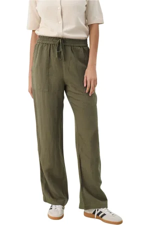 Part Two Femme, Pantalons, Vert, Taille: 36 FR Pantalon Coupe Droite Kalamata