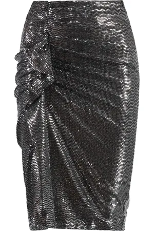 Isabel Marant Femme, Jupes, Gris, Taille: 34 FR Jupe Asymétrique à Sequins et Taille Élastique