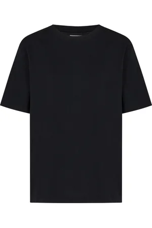 Khaite Femme, Tops, Noir, Taille: 36 FR T-shirt Noir avec Étiquette Logo Cachemire