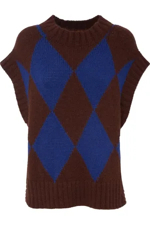 La DoubleJ Femme, Pulls, Bleu, Taille: 42 FR Gilet Argyle