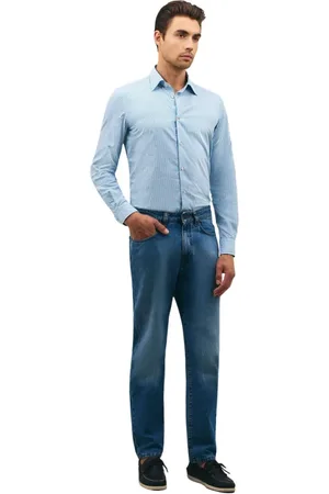 Boglioli Homme, Chemises, Bleu, Taille: S Chemise à Rayures en Popeline