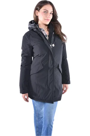 Woolrich Femme, Vestes, Noir, Taille: 38 FR Arctic Parka - Tissu Urban Touch Luxueux