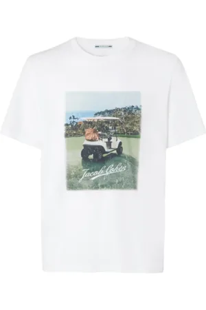 Jacob Cohen Homme, Tops, Blanc, Taille: XL T-shirt thème golf Bianco Ss25