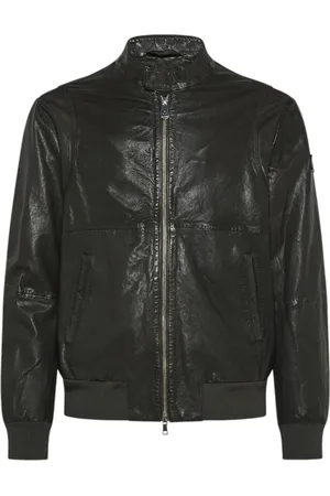 Peuterey Homme, Vestes, Brun, Taille: M Blouson en cuir marron Tureia PPT