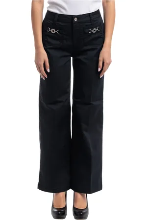 Liu Jo Femme, Pantalons, Bleu, Taille: W27 Pantalon Flare Cropped