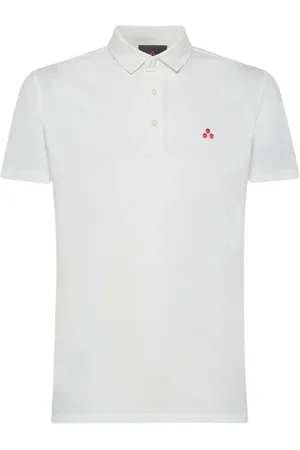Peuterey Homme, Tops, Blanc, Taille: M Polo Brodé Logo