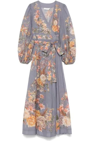 ZIMMERMANN Femme, Robes, Multicolore, Taille: 40 FR Robe Midi Portefeuille
