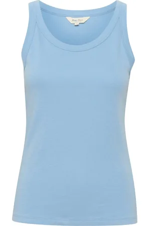 Part Two Femme, Tops, Bleu, Taille: 42 FR Top en jean délavé