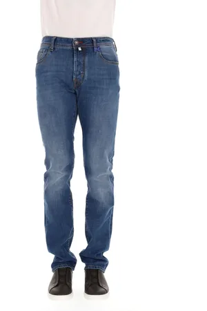 Jacob Cohen Homme, Jeans, Bleu, Taille: W33 Jean Bard avec Étiquette en Cuir
