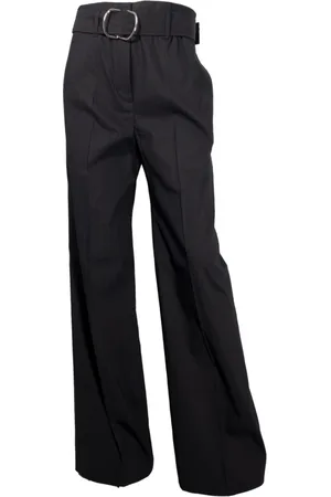HUGO BOSS Femme, Pantalons, Noir, Taille: 44 FR Pantalon Relax Coupe Décontractée en Lin
