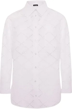 Kiton Femme, Blouses et Chemises, Blanc, Taille: 38 FR Chemise Coton Blanche