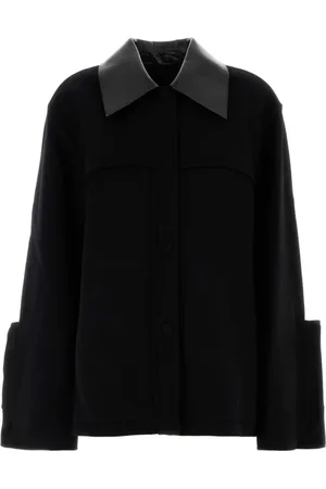 Jil Sander Femme, Vestes, Noir, Taille: 40 FR Élégante veste noire en laine