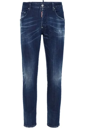 Dsquared2 Homme, Jeans, Bleu, Taille: M Slim Cut Navy Denim Jeans