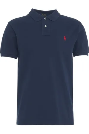 Ralph Lauren Homme, Tops, Bleu, Taille: XL Polo Bleu Élégant avec Logo Brodé