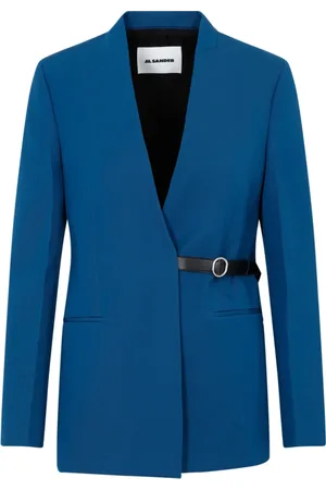 Jil Sander Femme, Vestes, Bleu, Taille: 38 FR Veste en laine
