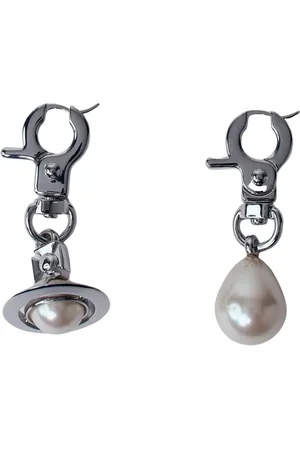 Vivienne Westwood Femme, Accessoires, Gris, Taille: ONE Size Orb Stud Boucles d
