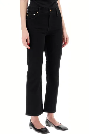 Tory Burch Femme, Jeans, Noir, Taille: W28 Jean Évasé Court