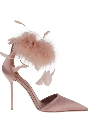 PARIS TEXAS Femme, Chaussures, , Taille: 39 EU Escarpins à bride cheville ornée de plumes