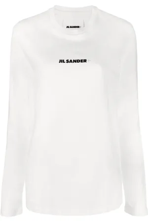 Jil Sander Femme, Tops, Blanc, Taille: 36 FR T-Shirt Col Rond