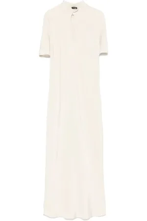 Kiton Femme, Robes, , Taille: 40 FR Robe Midi en Soie avec Encolure Goutte d`Eau
