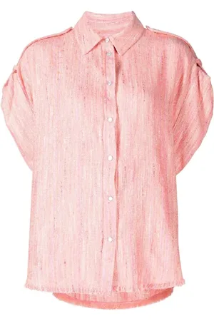 IRO Femme, Blouses et Chemises, Rose, Taille: 40 FR Chemise Décontractée à Manches Courtes