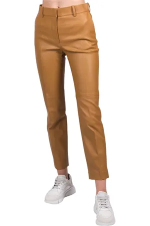Joseph Femme, Pantalons, Brun, Taille: 42 FR Pantalon Stretch en Cuir Coleman
