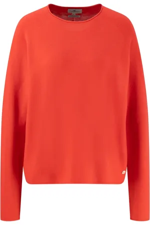 Fynch-Hatton Femme, Pulls, Rouge, Taille: 46 FR Pull en Coton O-Neck