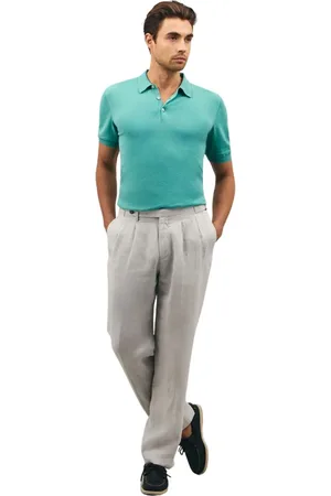 Boglioli Homme, Pantalons, , Taille: S Pantalon en lin Chevron à deux plis