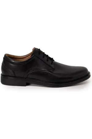 Clarks Homme, Chaussures, Noir, Taille: 39 1/2 EU Derbies en cuir noir à lacets