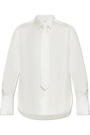 Paul Smith Femme, Blouses et Chemises, Blanc, Taille: 38 FR Chemise avec cravate intégrée